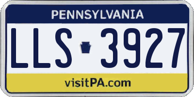 PA license plate LLS3927