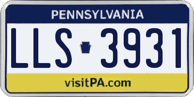 PA license plate LLS3931