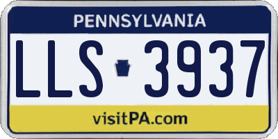 PA license plate LLS3937