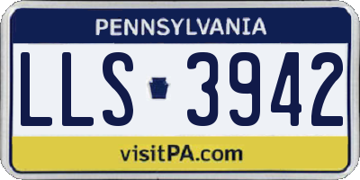 PA license plate LLS3942