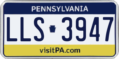 PA license plate LLS3947