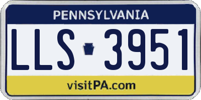 PA license plate LLS3951