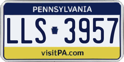 PA license plate LLS3957