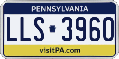 PA license plate LLS3960