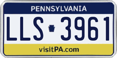 PA license plate LLS3961