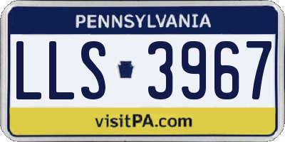 PA license plate LLS3967