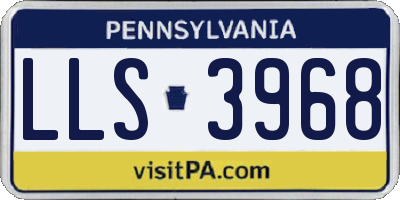 PA license plate LLS3968