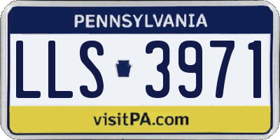 PA license plate LLS3971