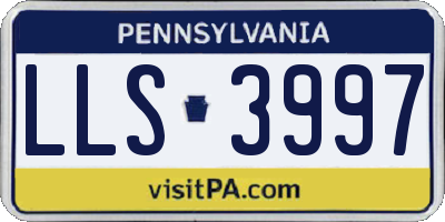 PA license plate LLS3997
