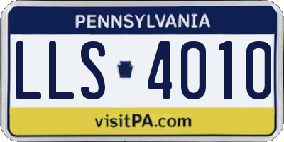 PA license plate LLS4010
