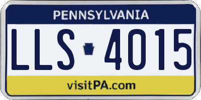 PA license plate LLS4015