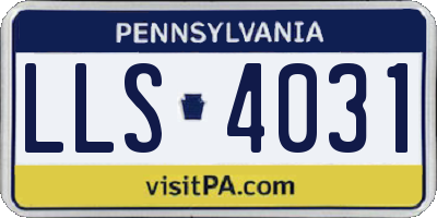 PA license plate LLS4031