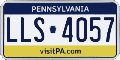 PA license plate LLS4057