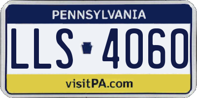 PA license plate LLS4060