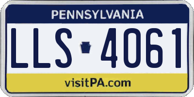 PA license plate LLS4061