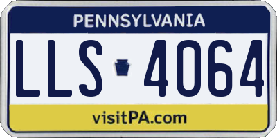 PA license plate LLS4064