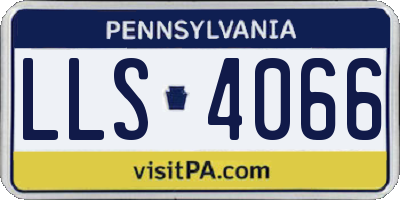 PA license plate LLS4066