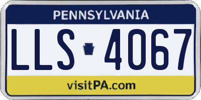 PA license plate LLS4067