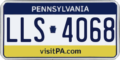 PA license plate LLS4068