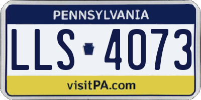 PA license plate LLS4073