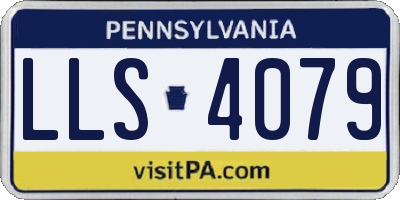 PA license plate LLS4079