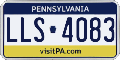 PA license plate LLS4083