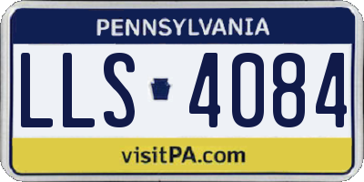 PA license plate LLS4084