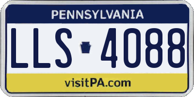 PA license plate LLS4088