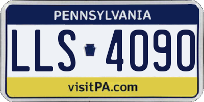 PA license plate LLS4090