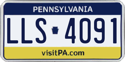 PA license plate LLS4091
