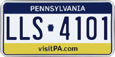 PA license plate LLS4101