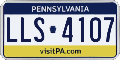 PA license plate LLS4107