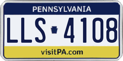PA license plate LLS4108