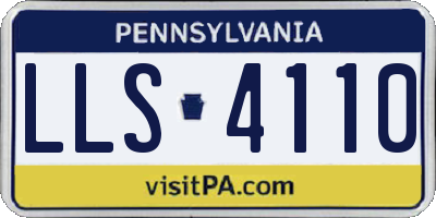 PA license plate LLS4110