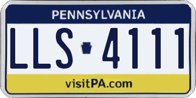 PA license plate LLS4111