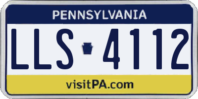 PA license plate LLS4112