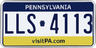 PA license plate LLS4113