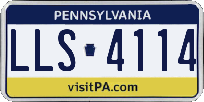 PA license plate LLS4114