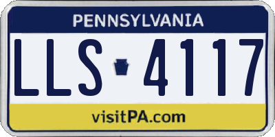 PA license plate LLS4117