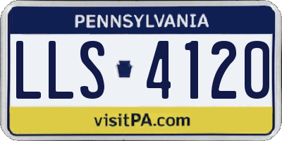 PA license plate LLS4120