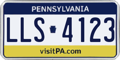 PA license plate LLS4123