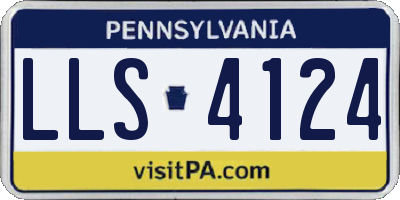 PA license plate LLS4124
