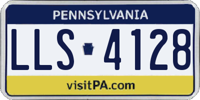 PA license plate LLS4128