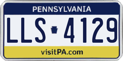 PA license plate LLS4129