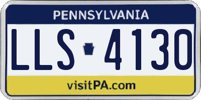 PA license plate LLS4130