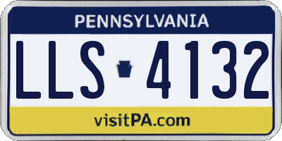 PA license plate LLS4132