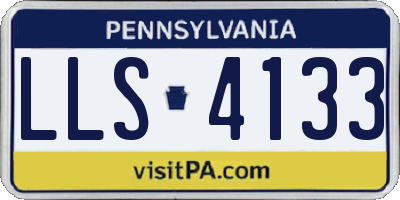 PA license plate LLS4133