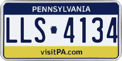 PA license plate LLS4134