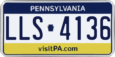 PA license plate LLS4136