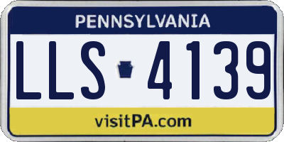 PA license plate LLS4139